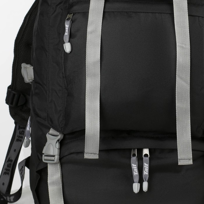 Рюкзак туристический, 65 л, отдел на молнии, 3 наружных кармана, цвет чёрный - фото 1912308314