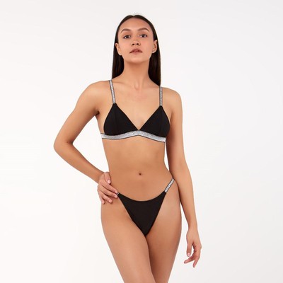 Купальник женский раздельный MINAKU "Silver", размер 46, цвет чёрный