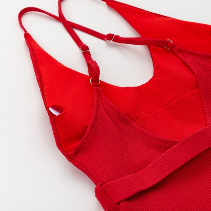 Купальник слитный MINAKU Fashion time, размер 50, цвет красный