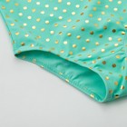 Купальник слитный MINAKU с принтом горох"Sunny Life",рост 128-134см(8),цвет зеленый - фото 24072085