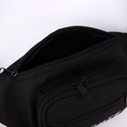 Сумка поясная «Бесите», 28х7х14 см, отдел на молнии, наружный карман, цвет чёрный - фото 6291607