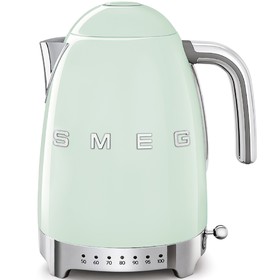 Чайник электрический Smeg KLF04PGEU, металл, 1.7 л, 2400 Вт, регулировка t°, цвет мятный