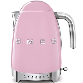 Чайник электрический Smeg KLF04PKEU, металл, 1.7 л, 2400 Вт, регулировка t, розовый