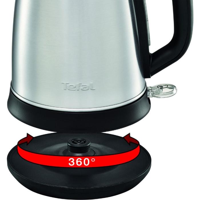 Чайник электрический Tefal KI270D30, металл, 1.7 л, 2400 Вт, серебристый - фото 51332925