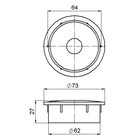 Заглушка внутренняя универсальная, d=73 мм, черная (комплект 10 шт) - фото 24585518