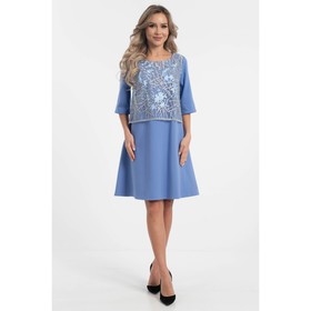 Платье женское, размер 44, цвет голубой