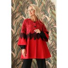 Пальто женское, размер 42, цвет красный - Фото 8
