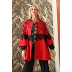 Пальто женское, размер 42, цвет красный - Фото 10