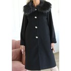 Пальто женское, размер 42, цвет чёрный - Фото 3