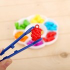 Сортер с пинцетом «Ромашка», по методике Монтессори, в пакете - фото 24350129