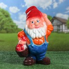 Садовая фигура "Гном с корзинкой ", разноцветная, 41 см, микс - Фото 1