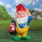 Садовая фигура "Гном с корзинкой ", разноцветная, 41 см, микс - Фото 4