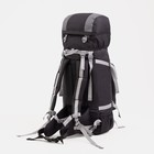 Рюкзак туристический, 60 л, отдел на шнурке, наружный карман, 2 боковые сетки, цвет чёрный/серый - Фото 2