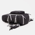 Рюкзак туристический, 60 л, отдел на шнурке, наружный карман, 2 боковые сетки, цвет чёрный/серый - Фото 3