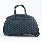 Сумка дорожная на колёсах, отдел на молнии, наружный карман, цвет синий - Фото 2