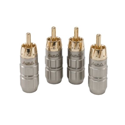 Разъем RCA Aura RCA-P619, 6 мм вход, набор 4 шт