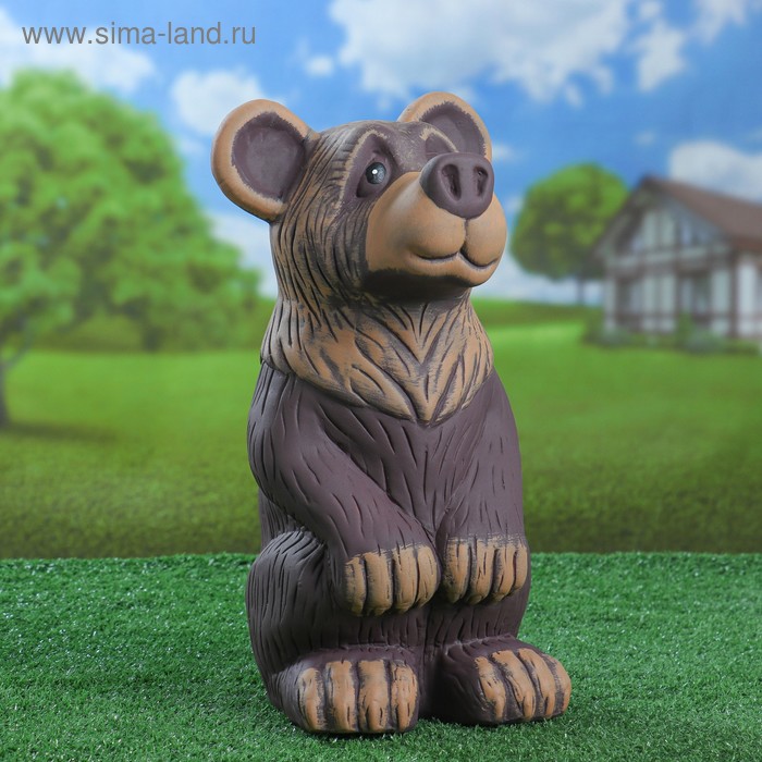 Садовая фигура "Медведь", акрил, коричневая, 38 см - Фото 1