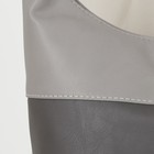 Сумка женская, 2 отдела на молнии, наружный карман, цвет серый - Фото 5