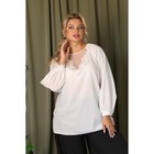Блуза женская, размер 52, цвет белый - Фото 3
