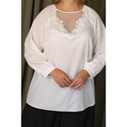 Блуза женская, размер 52, цвет белый - Фото 5
