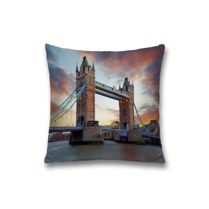 Наволочка декоративная «Британский мост», на молнии, размер 45х45 см