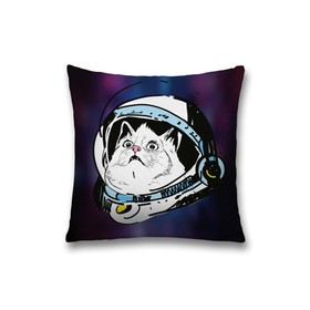 Наволочка декоративная «Кот в космосе», на молнии, размер 45х45 см