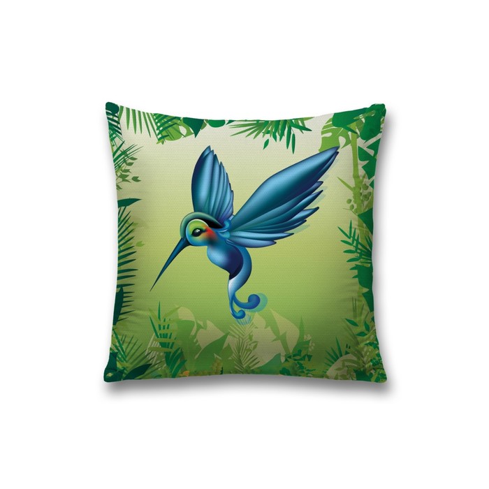 Наволочка декоративная «Волшебство колибри», на молнии, размер 45х45 см