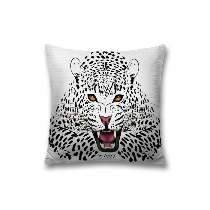 Наволочка декоративная «Агрессия леопарда», на молнии, размер 45х45 см