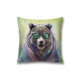 Наволочка декоративная «Медведь в очках», на молнии, размер 45х45 см