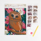 Алмазная мозаика с частичным заполнением «Любопытная совушка», 20 х 25 см. Набор для творчества - Фото 2