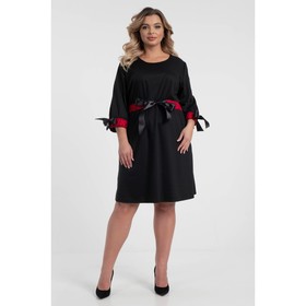 Платье женское, размер 52, цвет чёрный
