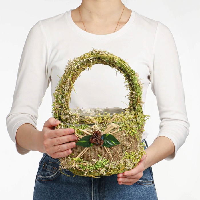 Набор корзин, 2 шт, 21X21X13/29 см, 17X17X12/25 см - Фото 1