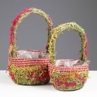 Набор корзин, 2 шт, 20.5X20.5X12.5/32 см, 16.5X16.5X11/27 см - Фото 2