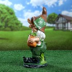 Садовая фигура из полистоуна «Гном с тыквой», 19×12×38 см - Фото 2