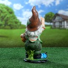 Садовая фигура из полистоуна «Гном с тыквой», 19×12×38 см - Фото 3