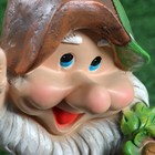 Садовая фигура из полистоуна «Гном с тыквой», 19×12×38 см - Фото 4