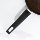 Сковорода блинная, d=22 см, пластиковая ручка, антипригарное покрытие, цвет кофейный мрамор - Фото 3