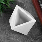 Кашпо бетонное "Абстракция" белое 9 х 9 х 9 см - фото 24233273