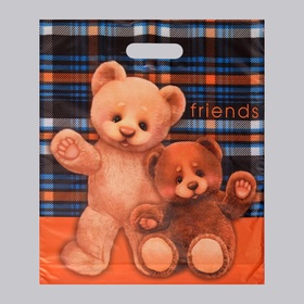 Пакет «Друзья», полиэтиленовый с вырубной ручкой, 45 мкм, 40?47 см (комплект 50 шт)