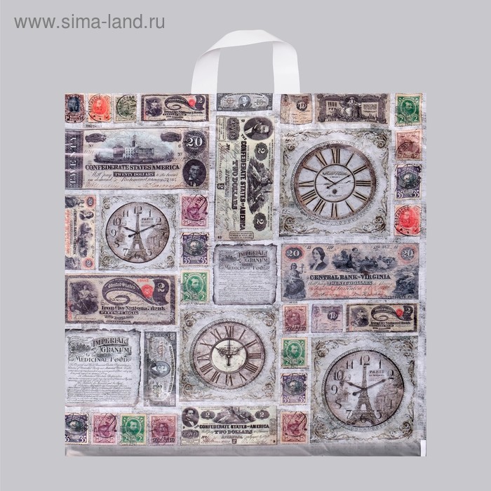 Пакет "Аукцион", полиэтиленовый с петлевой ручкой, 40х42 см, 45 мкм - Фото 1