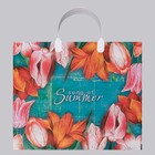 Пакет "Песня лета", полиэтиленовый с пластиковой ручкой, 90 мкм 38 х 35 см (комплект 10 шт) - фото 21828355