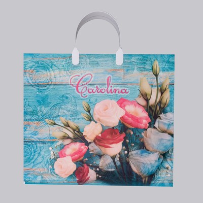 Пакет «Каролина», полиэтиленовый с пластиковой ручкой, 80 мкм, 37×34 см