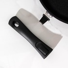 Сковорода Titanium pro, d=24 см, съёмная ручка, стеклянная крышка, антипригарное покрытие, цвет чёрный - Фото 5