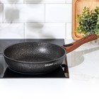 Сковорода KUKMARA Granit ultra original, d=26 см, съёмная ручка, антипригарное покрытие, алюминий, чёрная - Фото 7