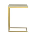 Столик приставной "Неоклассика" ножки металл золото столешница белый, 26х45х60см - Фото 2