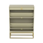Обувница "ArtDeco" ножки металл золото ящики слоновая кость, 30х80х105см - Фото 3