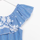 Комплект «Шик» женский (топ, шорты) цвет бело-голубой, размер 44 - Фото 5