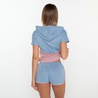 Комплект «Рассвет» женский (футболка, шорты) цвет голубой, размер 48 - Фото 5