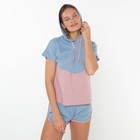 Комплект «Рассвет» женский (футболка, шорты) цвет голубой, размер 48 - Фото 8