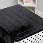 Комод 4-х секционный «Сетка», цвет чёрно-белый - Фото 3